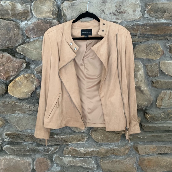 Adrienne Vittadini tan suede jacket - Picture 2 of 4